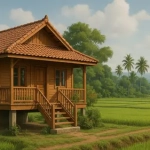 Oase Kedamaian Rumah tepi Sawah