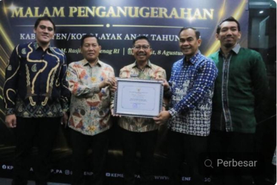 Pemkot Tangerang Kembali Raih Penghargaan Kota Layak Anak dari Kementerian PPPA RI